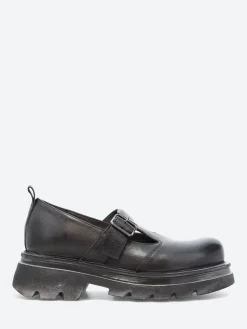 Sale - 76402L Buckle Strap Loafer in Nero Cusna Women Shoes | Overalls & Jumpsuits