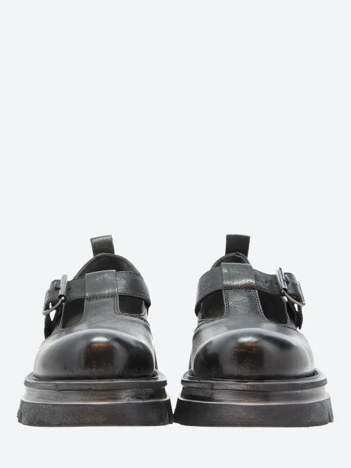 Sale - 76402L Buckle Strap Loafer in Nero Cusna Women Shoes | Overalls & Jumpsuits