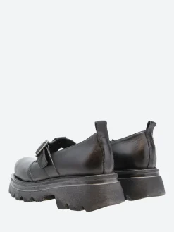 Sale - 76402L Buckle Strap Loafer in Nero Cusna Women Shoes | Overalls & Jumpsuits