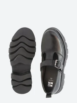 Sale - 76402L Buckle Strap Loafer in Nero Cusna Women Shoes | Overalls & Jumpsuits