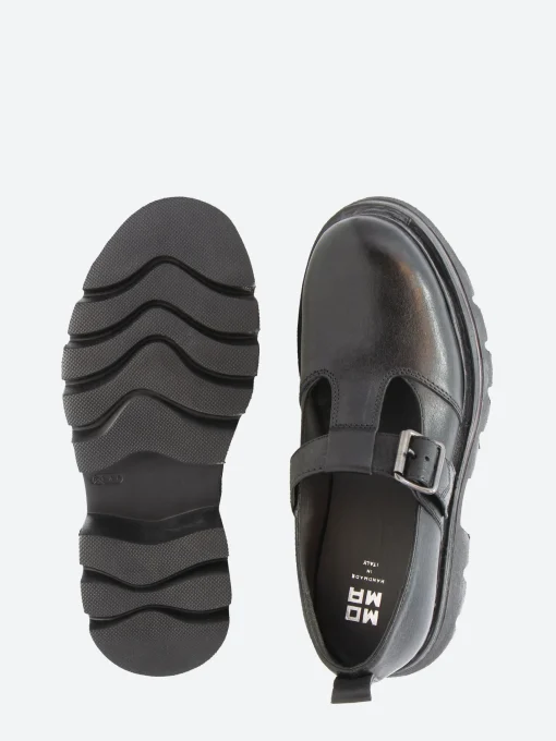Sale - 76402L Buckle Strap Loafer in Nero Cusna Women Shoes | Overalls & Jumpsuits
