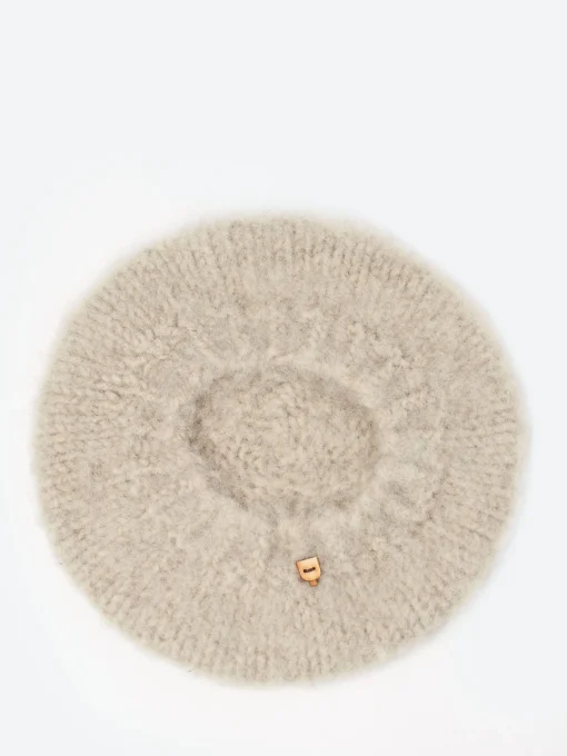 New - Hanki Beret in Natural Light Grey Women Hats | Belts