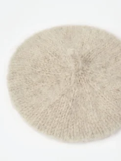 New - Hanki Beret in Natural Light Grey Women Hats | Belts