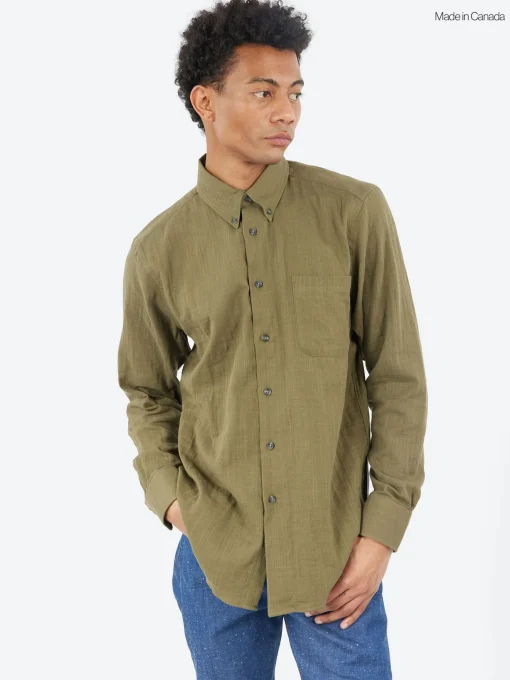 Online - Double Weave Slub Gauze Easy Shirt in Button-Ups