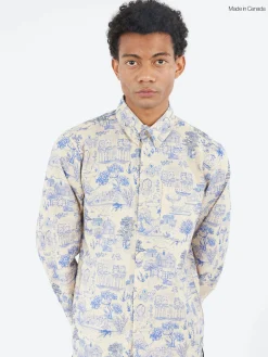 Fashion - Linen Cats Easy Shirt in Button-Ups