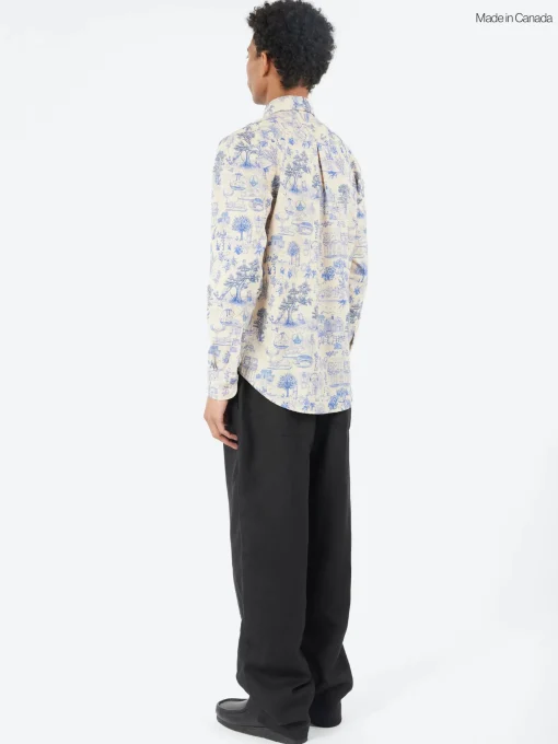 Fashion - Linen Cats Easy Shirt in Button-Ups