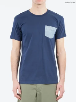 Best - Pocket Tee in Navy and Pale Blue T-Shirts