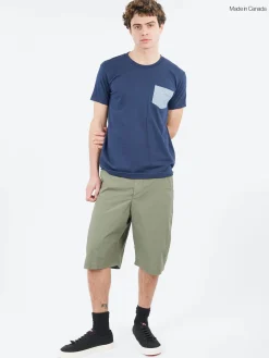 Best - Pocket Tee in Navy and Pale Blue T-Shirts