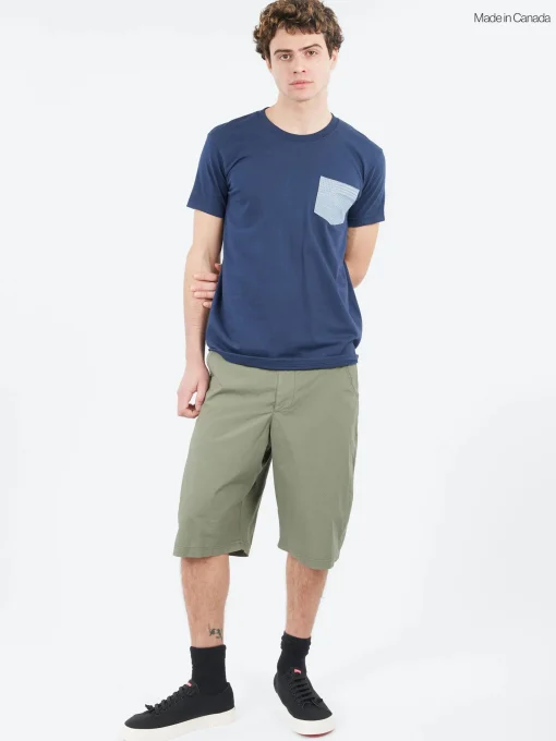Best - Pocket Tee in Navy and Pale Blue T-Shirts