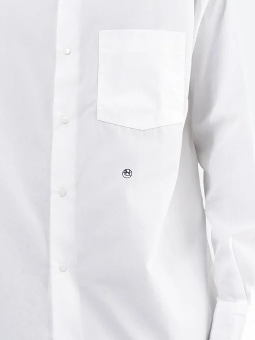 Clearance - Regular Collar Wind Shirt in Off White Button-Ups