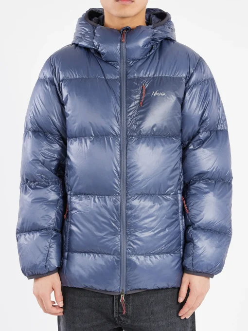 Outlet - Mountain Lodge Down Hoodie in Blue Outerwear