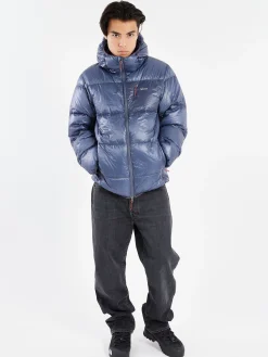 Outlet - Mountain Lodge Down Hoodie in Blue Outerwear