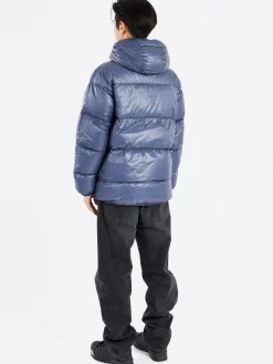 Outlet - Mountain Lodge Down Hoodie in Blue Outerwear