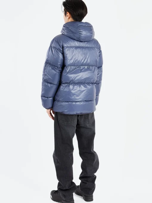 Outlet - Mountain Lodge Down Hoodie in Blue Outerwear