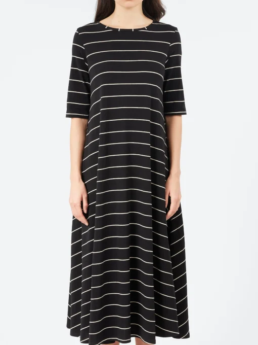 Best - B107 Flared Striped Dress in Women Dresses