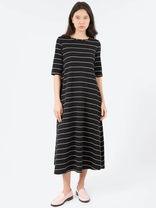 Best - B107 Flared Striped Dress in Women Dresses