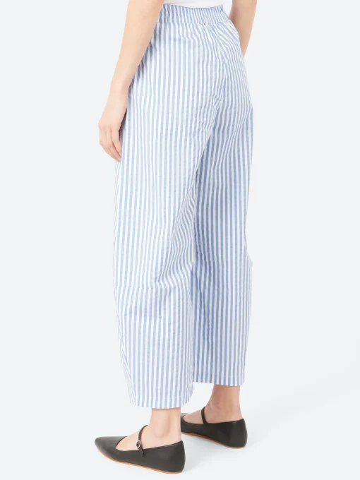 Fashion - Elastic Pleat Trousers in Riga Sky Women Pants
