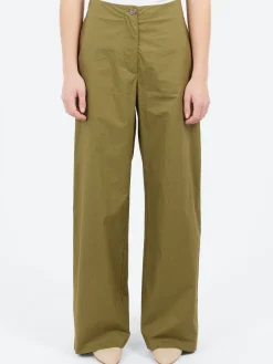 New - Pelleovo Trousers in Cactus Green Women Pants