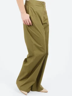 New - Pelleovo Trousers in Cactus Green Women Pants