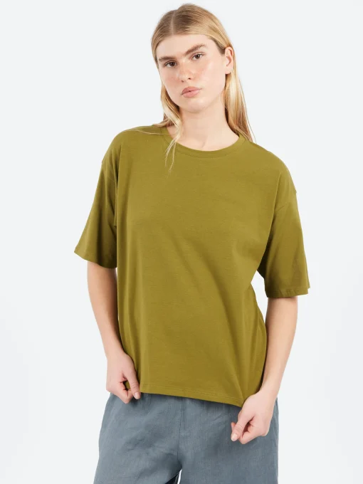 New - Regular S/S T-Shirt in Cactus Green Women Tops & Blouses | T-Shirts
