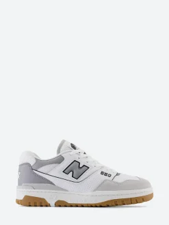 New - 550 in White with Slate Sneakers