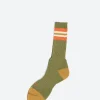 Online - Border Socks in Green Socks