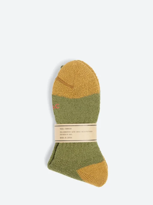Online - Border Socks in Green Socks