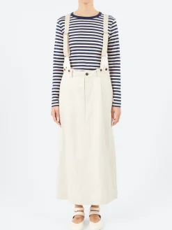 Clearance - Braces Work Skirt in Ivory Women Skirts