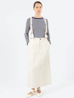 Clearance - Braces Work Skirt in Ivory Women Skirts