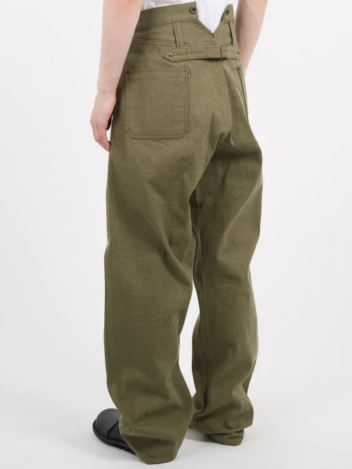 Sale - Railman Denim Pant in Green Pants | Denim