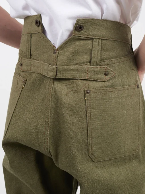 Sale - Railman Denim Pant in Green Pants | Denim