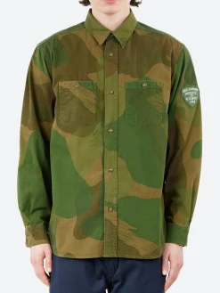 Discount - Utility Shirt in Green Button-Ups