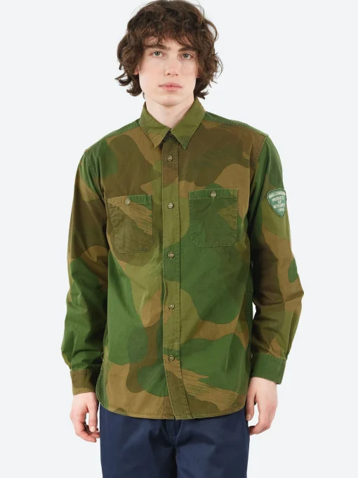 Discount - Utility Shirt in Green Button-Ups