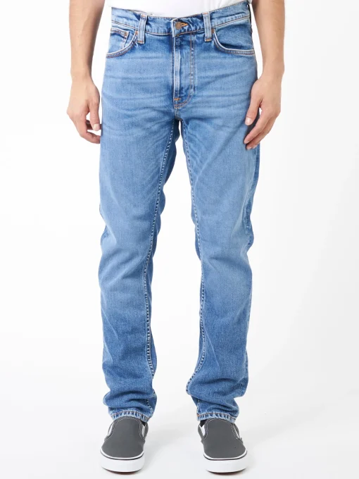 Hot - Lean Dean in Lost Orange (Light Blue Wash) Pants | Denim