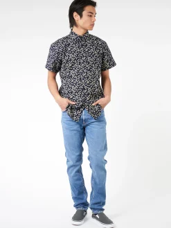 Hot - Lean Dean in Lost Orange (Light Blue Wash) Pants | Denim