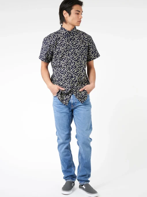 Hot - Lean Dean in Lost Orange (Light Blue Wash) Pants | Denim