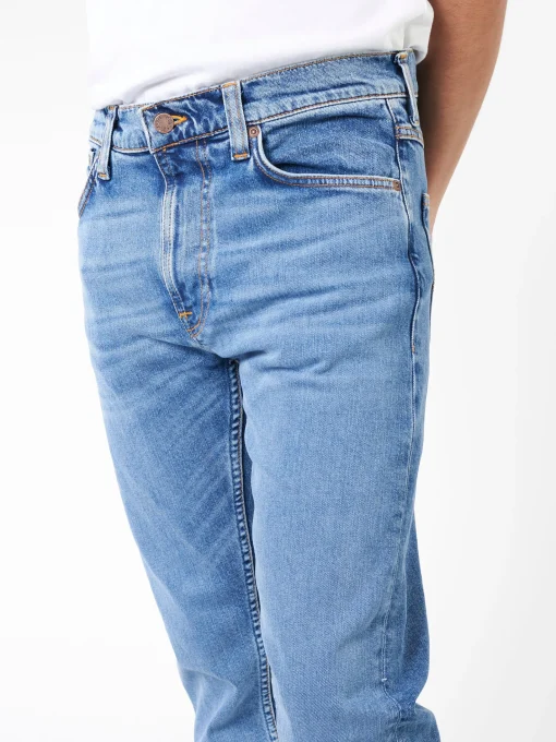 Hot - Lean Dean in Lost Orange (Light Blue Wash) Pants | Denim