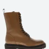 New - Provence 027 Combat Boots in Walnut Women Boots