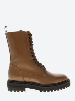 New - Provence 027 Combat Boots in Walnut Women Boots