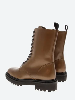 New - Provence 027 Combat Boots in Walnut Women Boots
