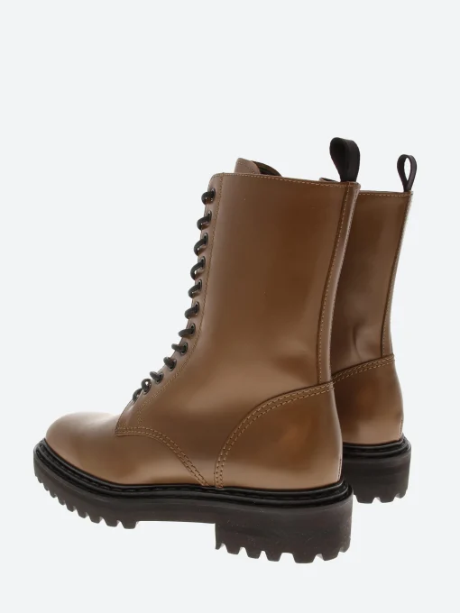 New - Provence 027 Combat Boots in Walnut Women Boots