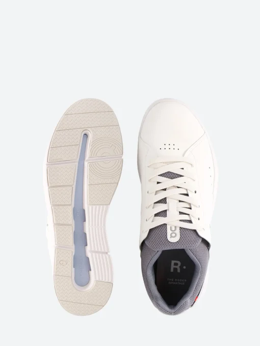 Online Running - Men's The Roger Advantage in White and Fossil Sneakers