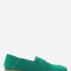 Hot - 17123B Flat Loafers in Smeraldo Talc Women Shoes | Loafers