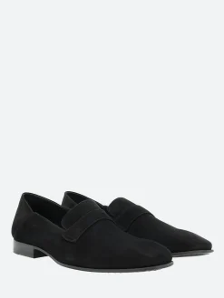 Clearance - 17123B Flat Loafers in Nero Talc Women Shoes | Loafers