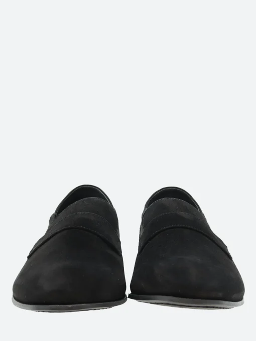 Clearance - 17123B Flat Loafers in Nero Talc Women Shoes | Loafers