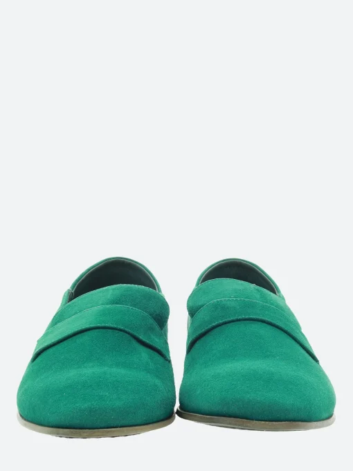 Hot - 17123B Flat Loafers in Smeraldo Talc Women Shoes | Loafers