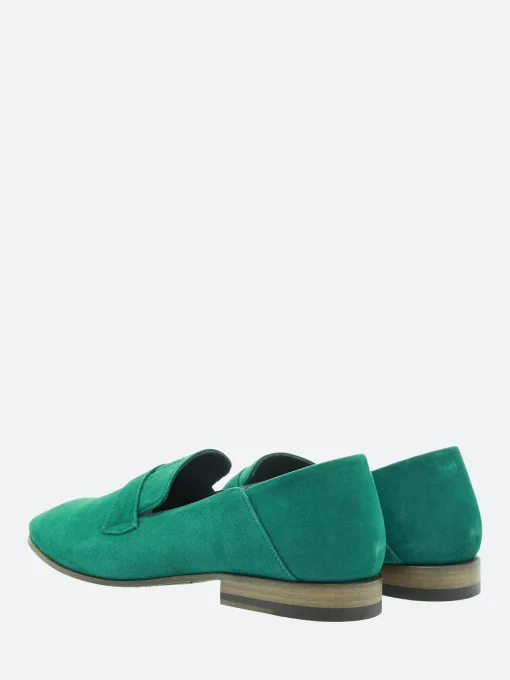 Hot - 17123B Flat Loafers in Smeraldo Talc Women Shoes | Loafers