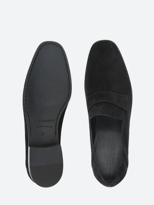Clearance - 17123B Flat Loafers in Nero Talc Women Shoes | Loafers
