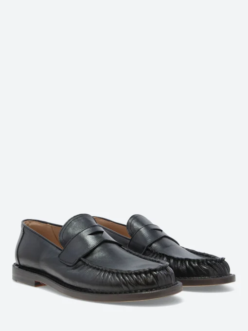 Sale - 18542F Penny Loafers in Nero Futh Shoes | Loafers
