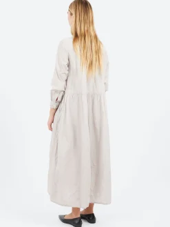 Clearance - Classic Crinkle Dress in Grey Women Dresses